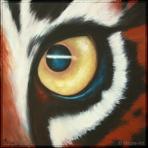 Augenblick eines Tigers Acryl auf Leinwand;
30 x 30 cm